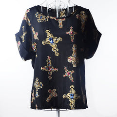 New  Spring Summer Casual Women Chiffon Blouses Shirt  Size High Street Fashion Tops Camisas Roupas  Blusas Femininas