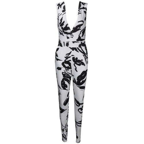 New Fashion Women Clubwear Playsuit Sleeveless Bodycon Party Jumpsuit Women V-neck Clothes Romper Trouser