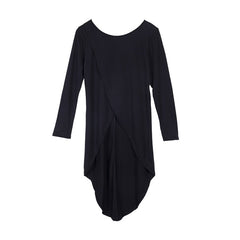 Women Skew Collar Long Sleeve Blouse Woman Split Asymmetrical Hem Casual Solid Color Tops Ladies Fashion Blouse 2019 Streetwear