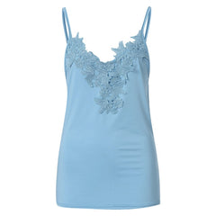 Tunic Women clothes 2019 Women's Fashion Sexy Sleeveless Lace Patchwork Tank Tops  Beach Wear Blouse chemisiers et blouses femme